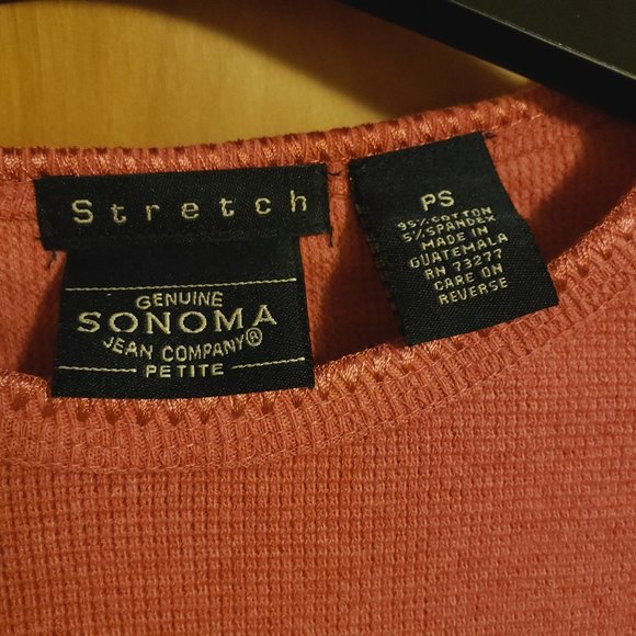 Sonoma Waffle Knit Long Sleeve Tops - Picture 2 of 7